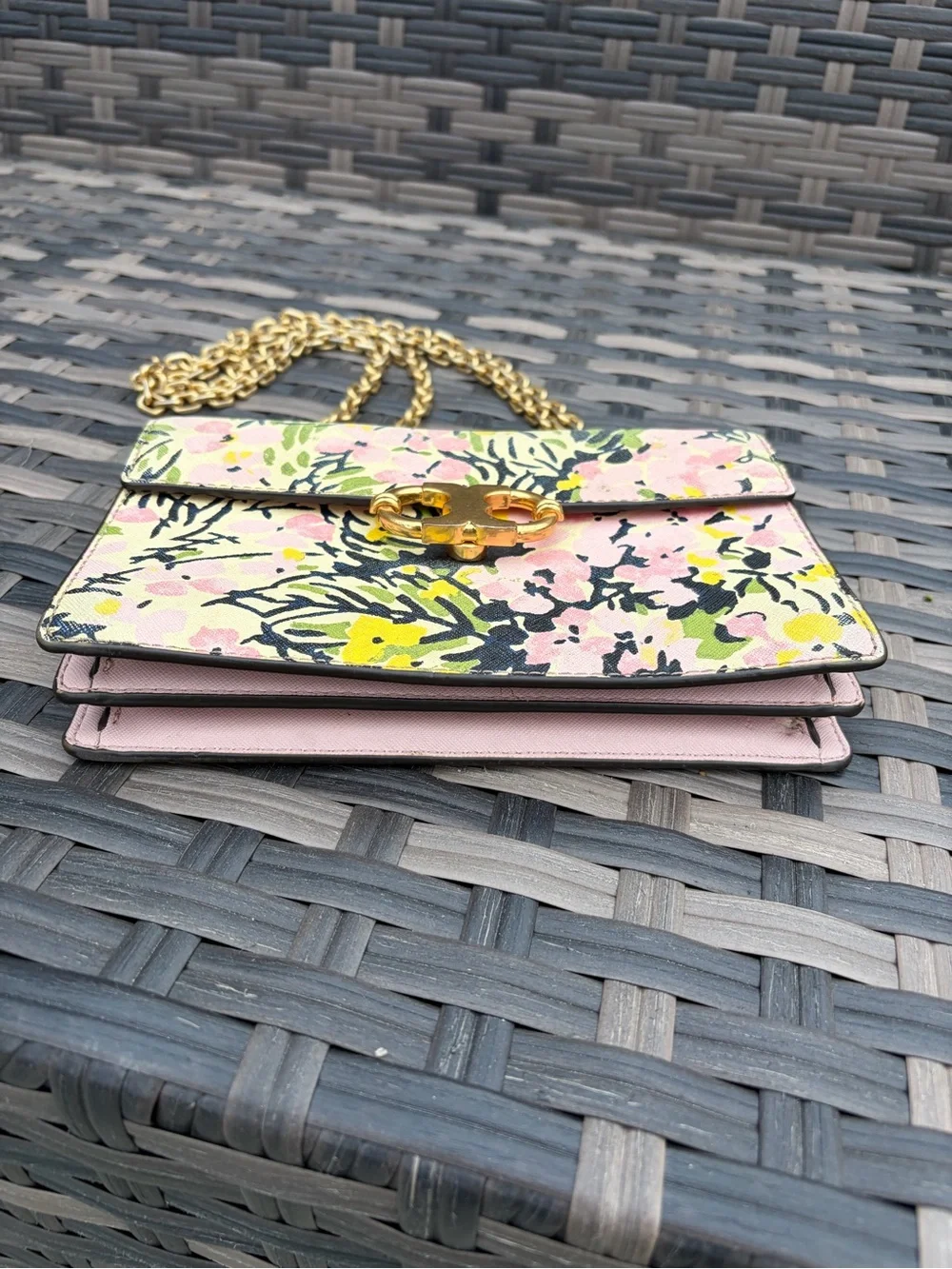 Tory Burch Gemini Link Small Shoulder Bag Flower - Picture 2 of 9